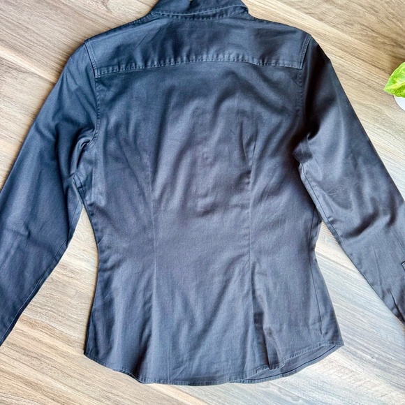 Banana Republic Black Stretch Long Sleeve Tailored Fit Button-Up Shirt – Size M - Picture 8 of 10